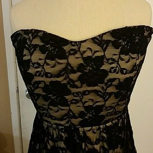 🖤Sweetheart shape strapless long black dress🖤